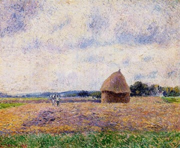 風景 Painting - 干し草の山 1885 カミーユ ピサロの風景